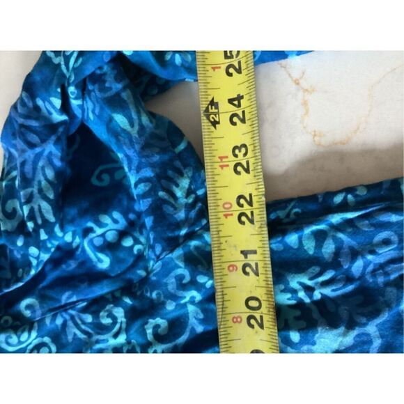 Soft Surroundings Tortuga Tunic Sz L V Neck Watery Blue Hues Boho - Picture 6 of 7